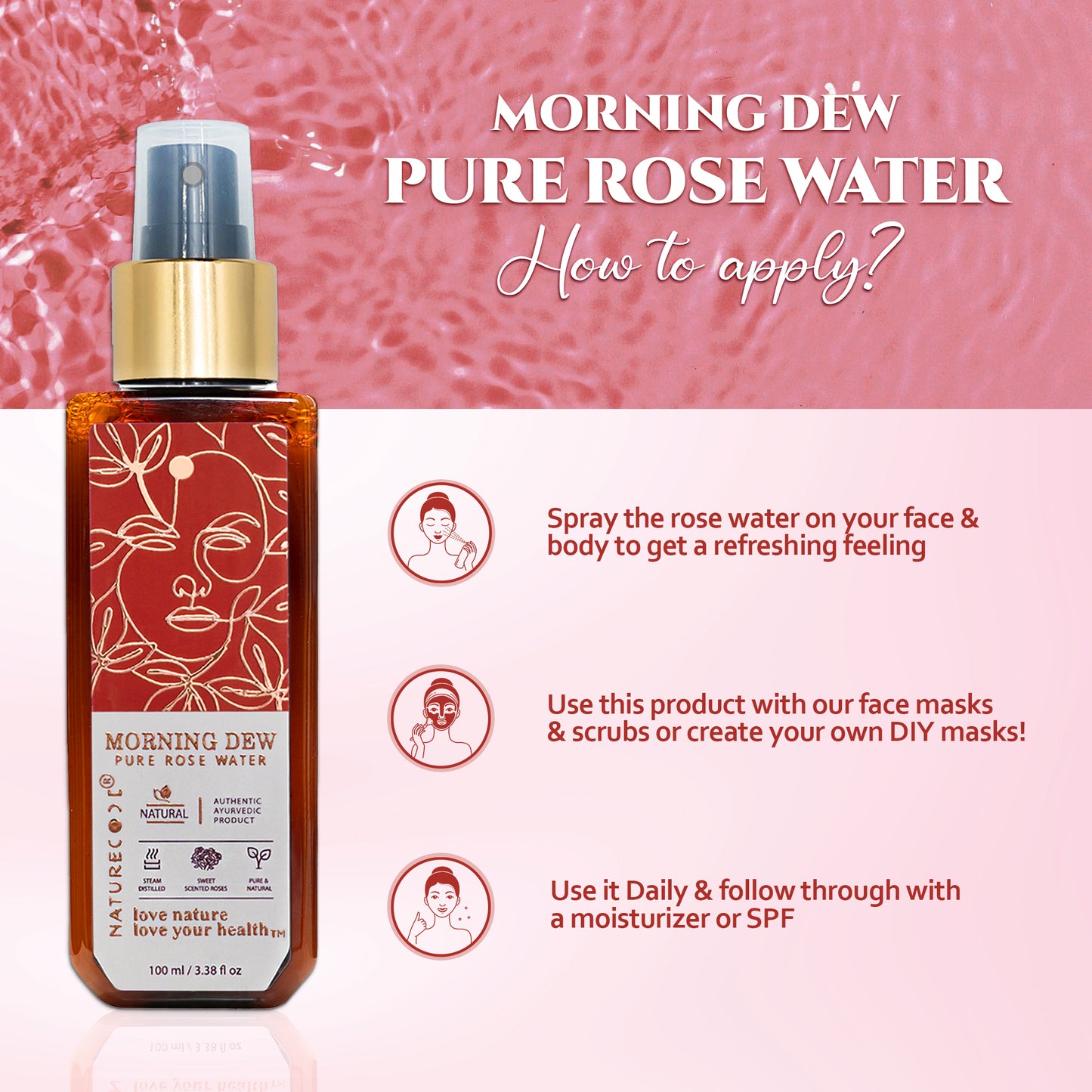 Morning Dew Pure Rose Water