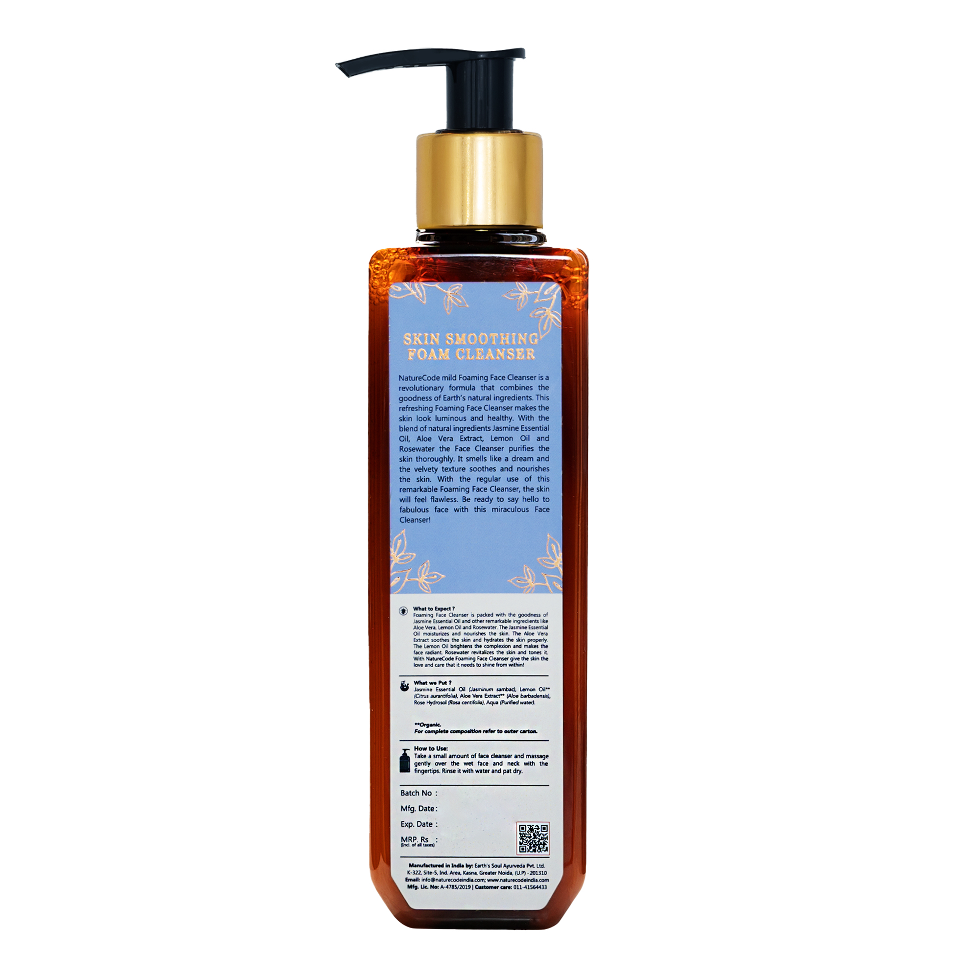 Skin Smoothing Foam Cleanser Naturecodeindia