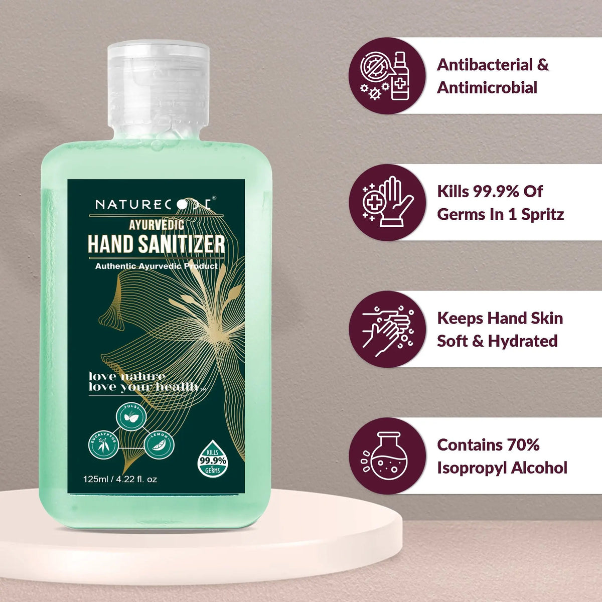 Ayurvedic Hand Sanitizer(125ml) Naturecodeindia