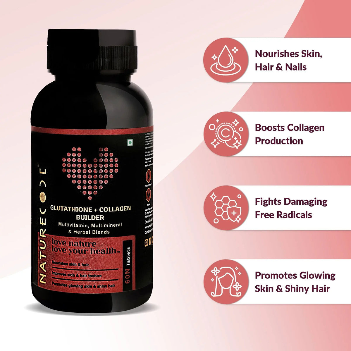 Glutathione + Collagen Builder Naturecodeindia