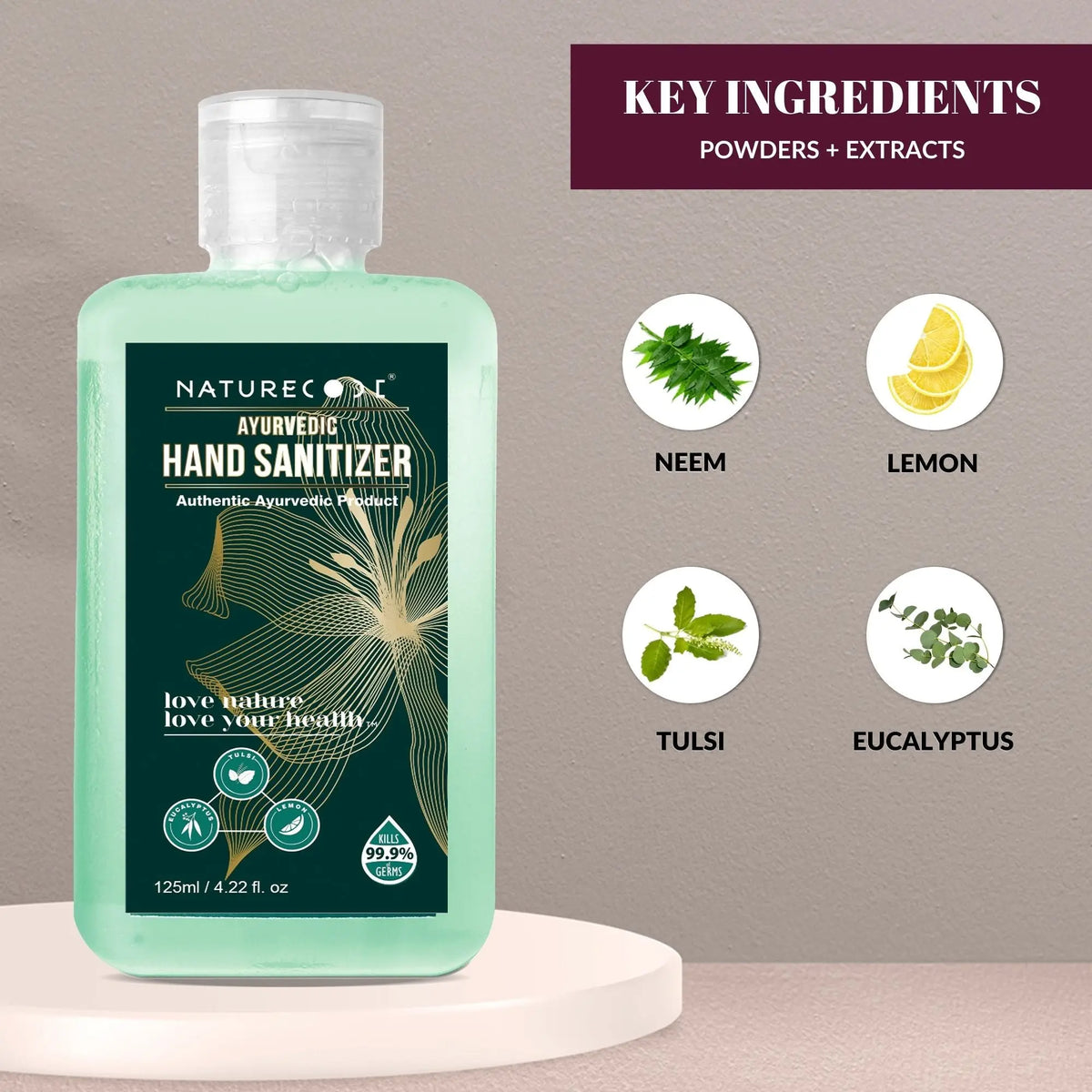 Ayurvedic Hand Sanitizer(125ml) Naturecodeindia