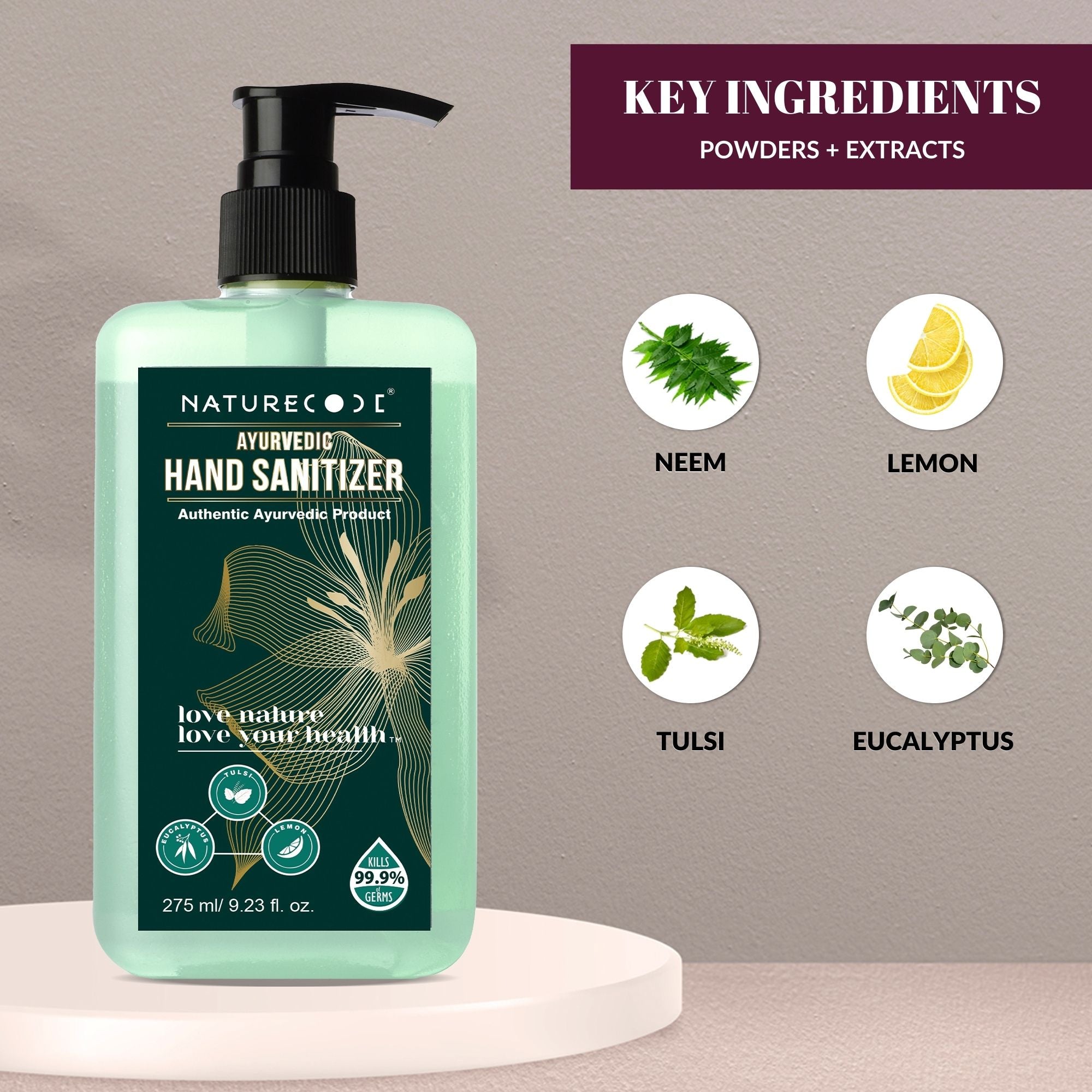 Ayurvedic Hand Sanitizer (275ml)