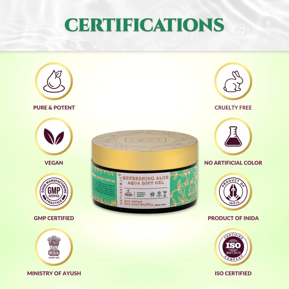 Refreshing Aloe Aqua Face Gel Naturecodeindia