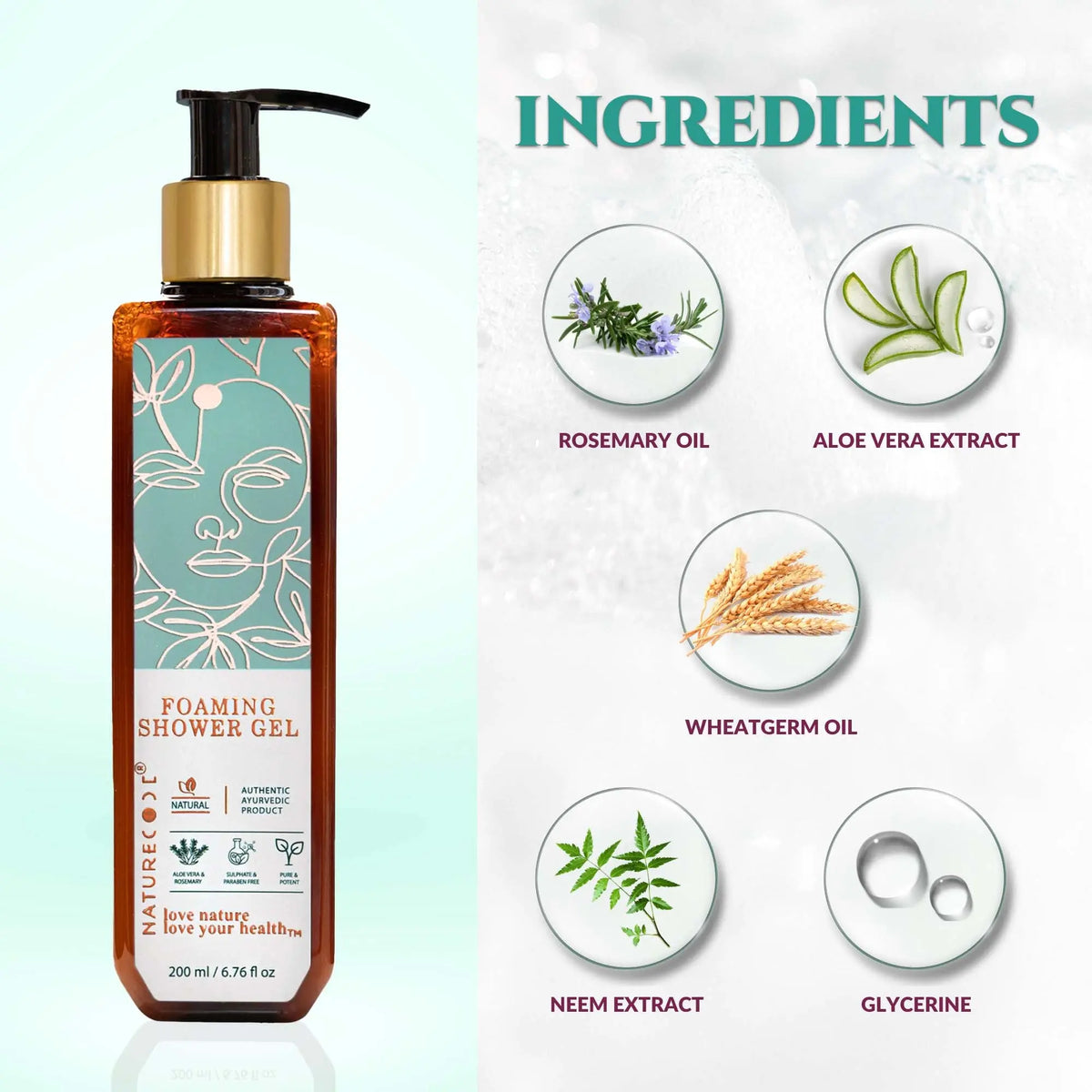 Foaming Shower Gel Naturecodeindia
