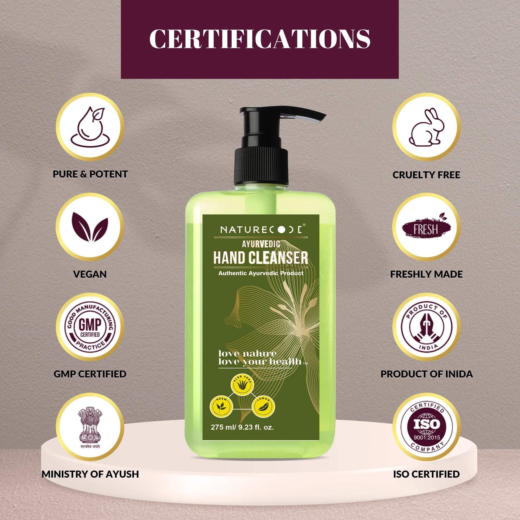 Ayurvedic Hand Cleanser (275ml)