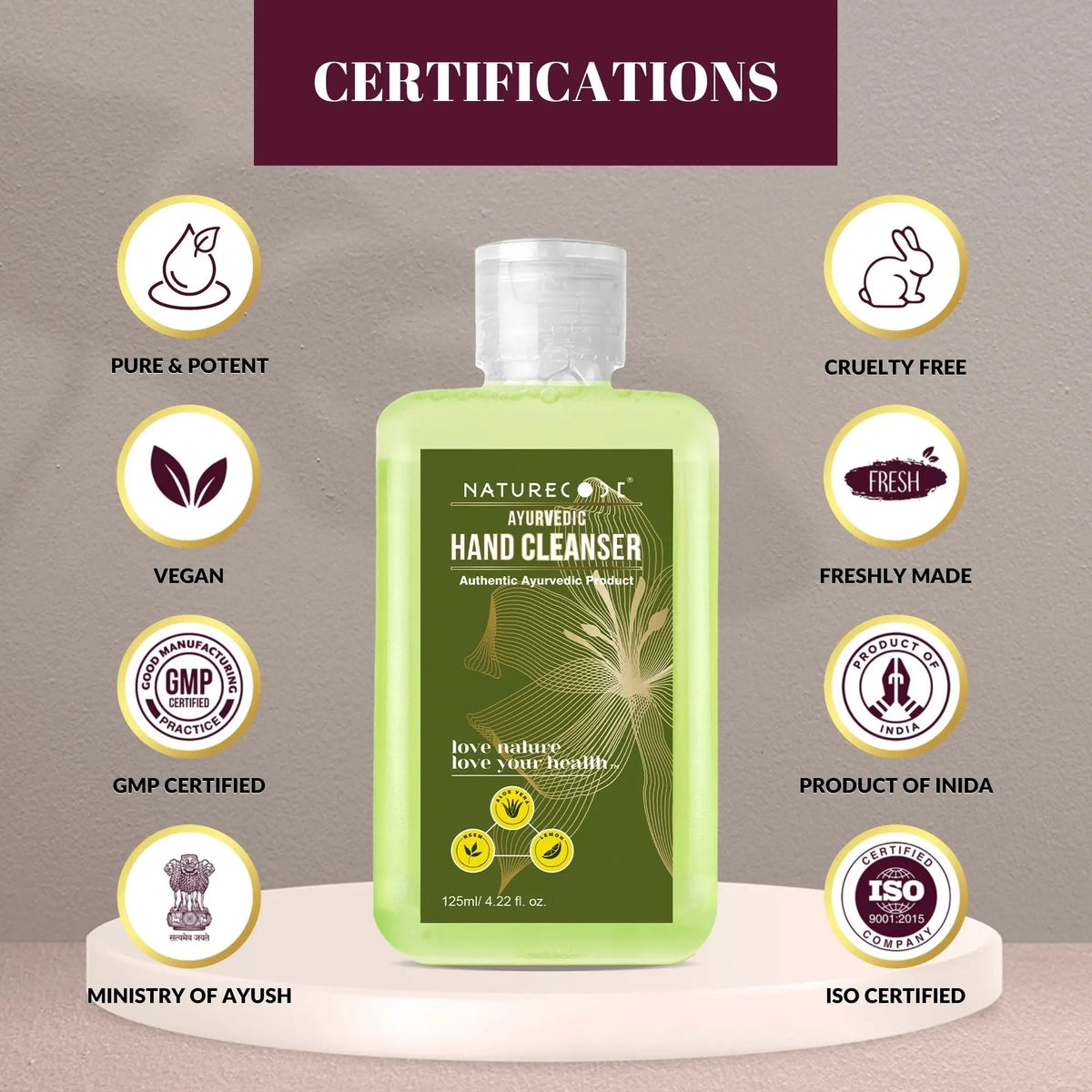 Ayurvedic Hand Cleanser (125ml) Naturecodeindia