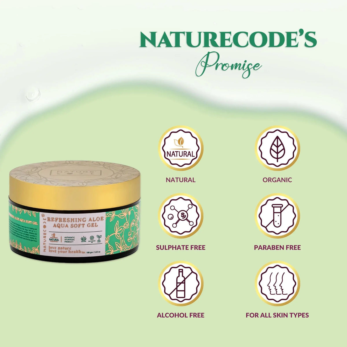Refreshing Aloe Aqua Face Gel Naturecodeindia