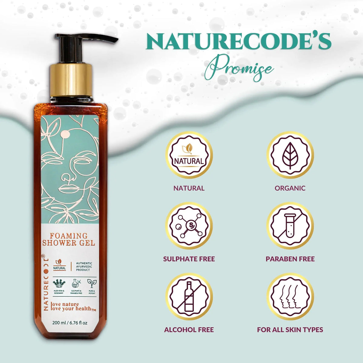 Foaming Shower Gel Naturecodeindia