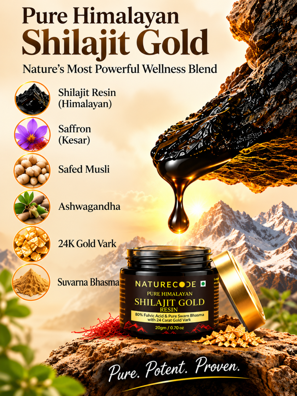 Shilajit Gold Resin for Men — lifestyle creative
