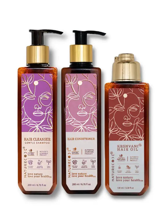 Hair Cleanser, Hair Conditioner & Keshvani Hair Oil Naturecodeindia