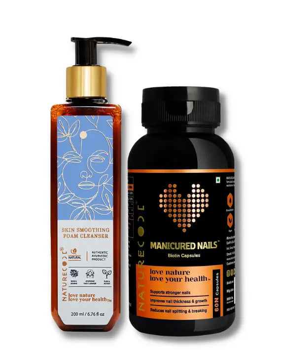 Combo of Skin Smoothing Foam Cleanser & Manicured Nails Naturecodeindia